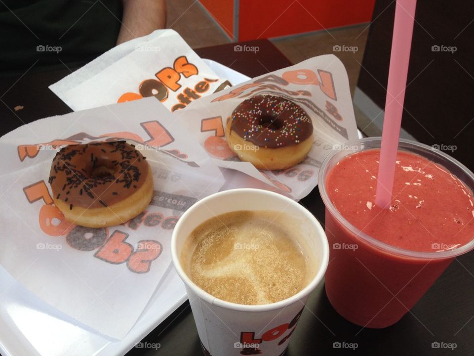 Donuts and drinks