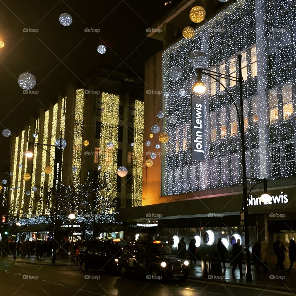 Oxford street London at Christmas
