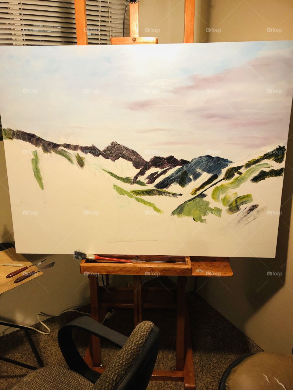 Oilpainting in progress by J.G