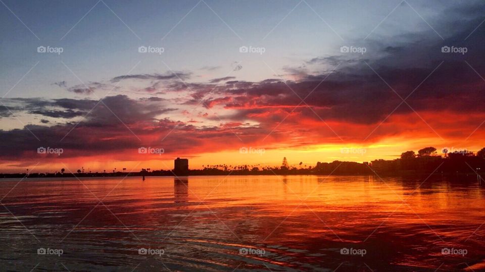 Scenic view of sunset