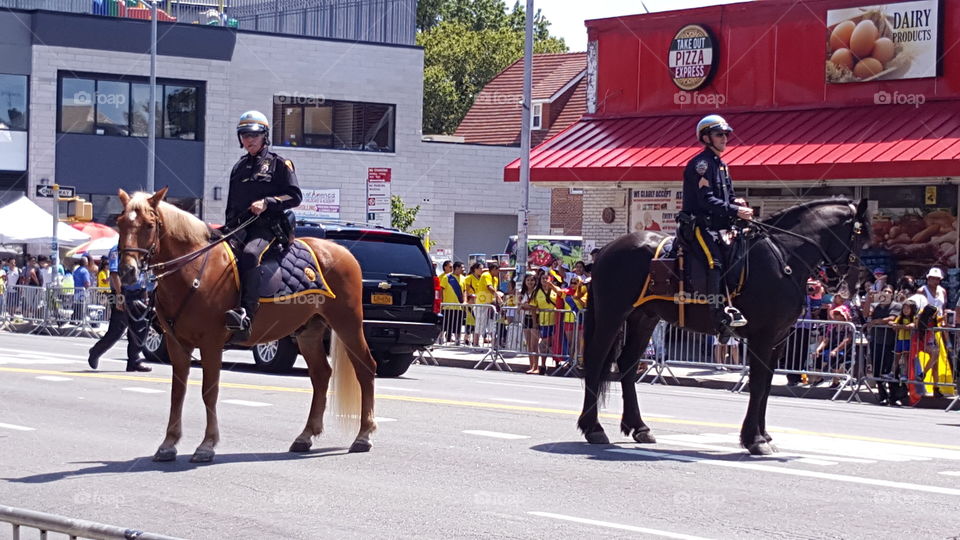 Rider sitting on horse