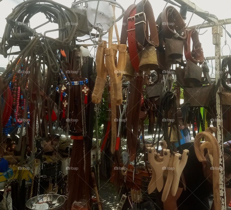 Retro items and agricultural equipment