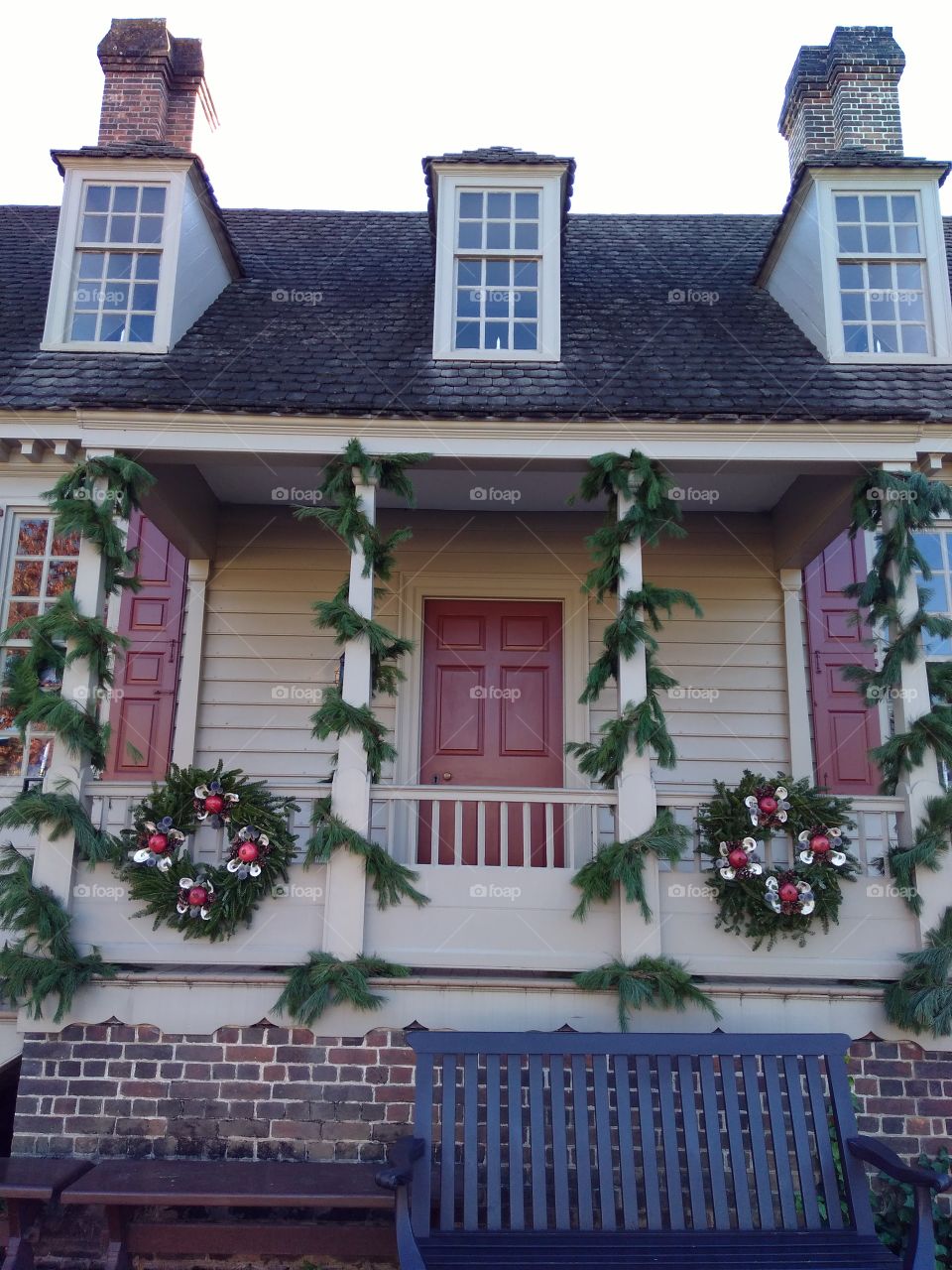 Colonial Williamsburg, Virginia. Holiday decorations.