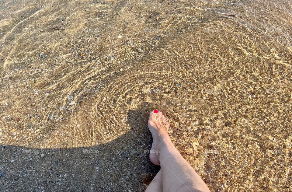 Crystal clear water of sea 