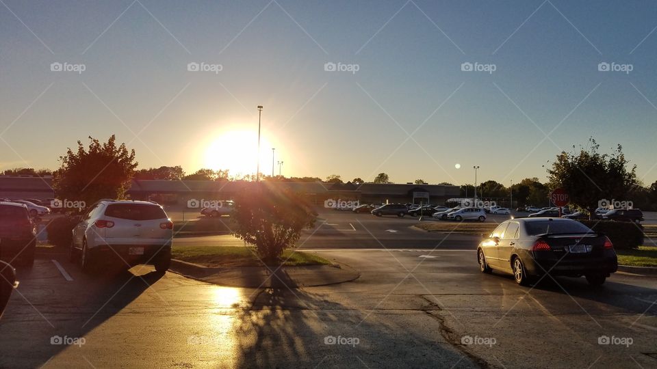 Car, Road, Vehicle, Sunset, Light