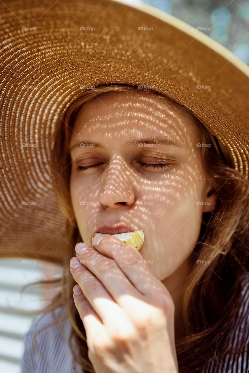 woman in sunny day outdoors