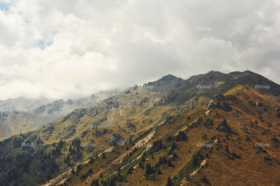 Clouds in the mountains