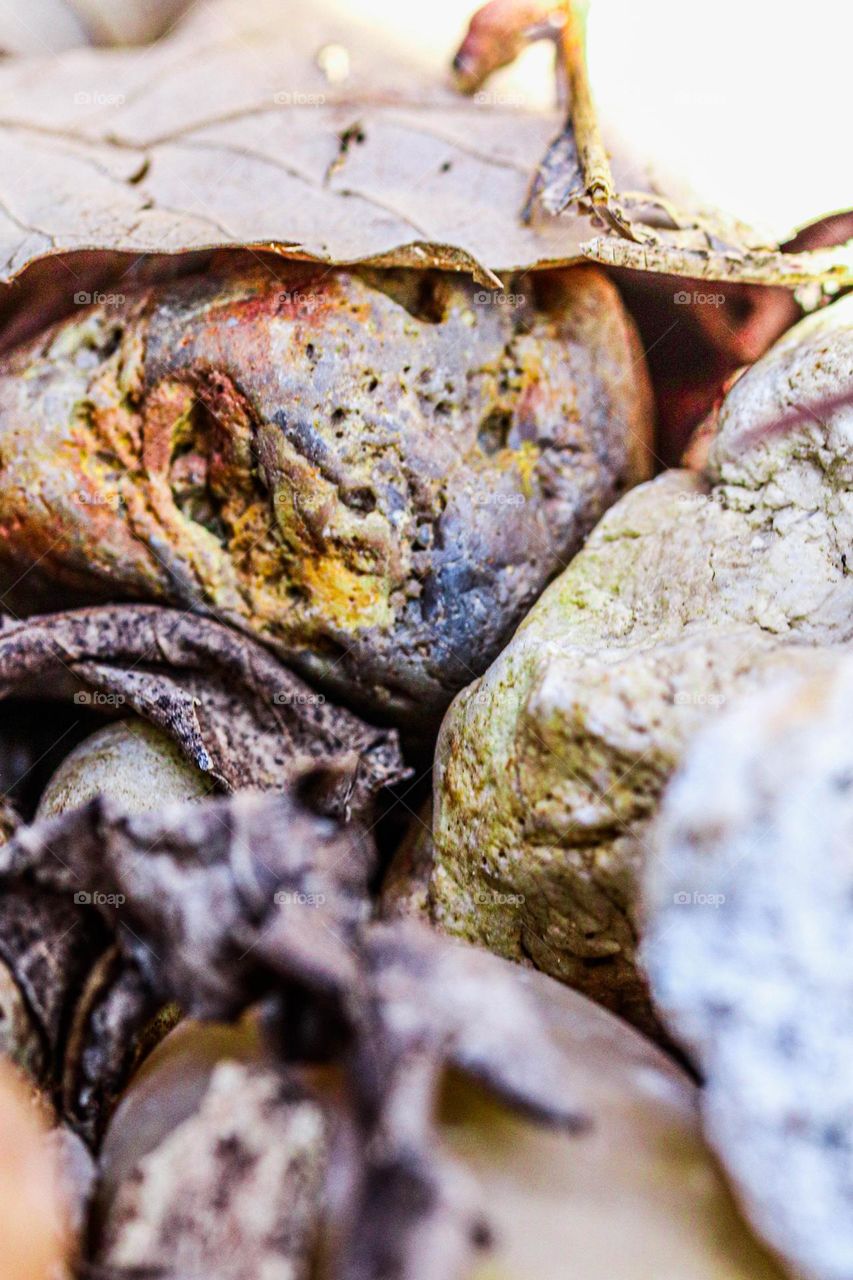 close up of rocks