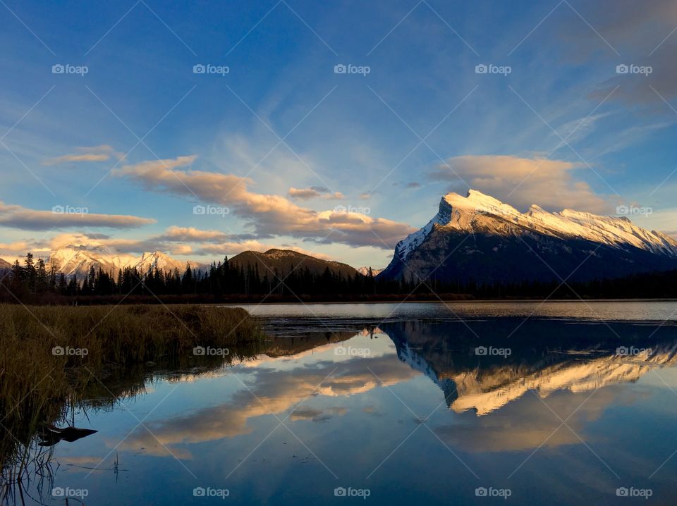 Rundle at sunset