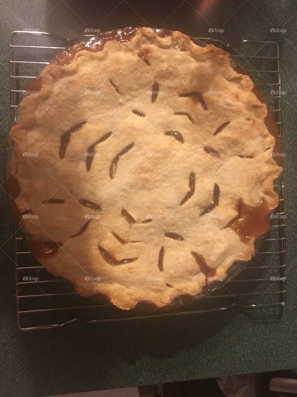 Peach pie baked by my aunty 
