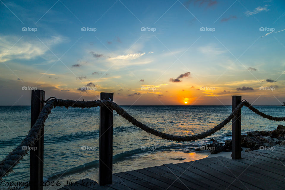 Water, Sunset, Sea, Ocean, Pier