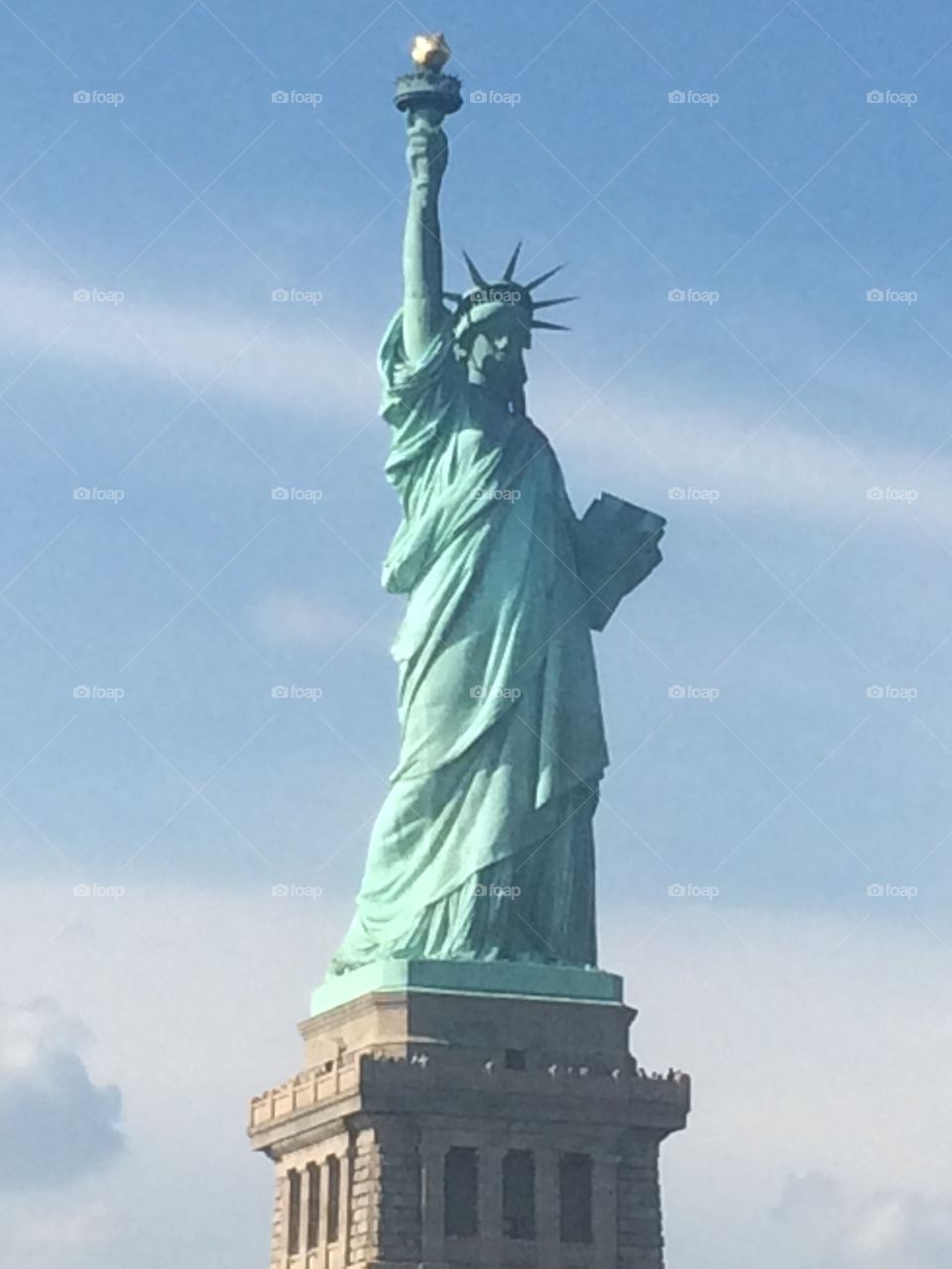 Statue of Liberty New York blue sky
