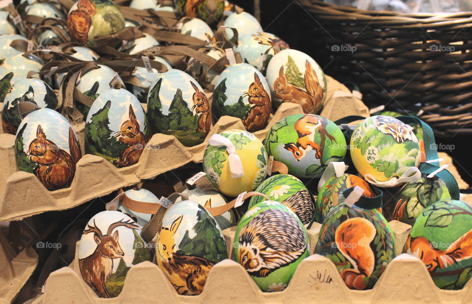 Painted eggs.