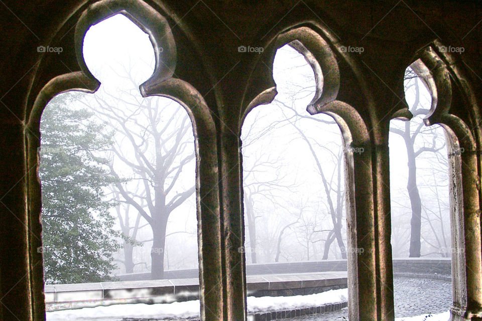 fog nyc cloisters by fotoseri