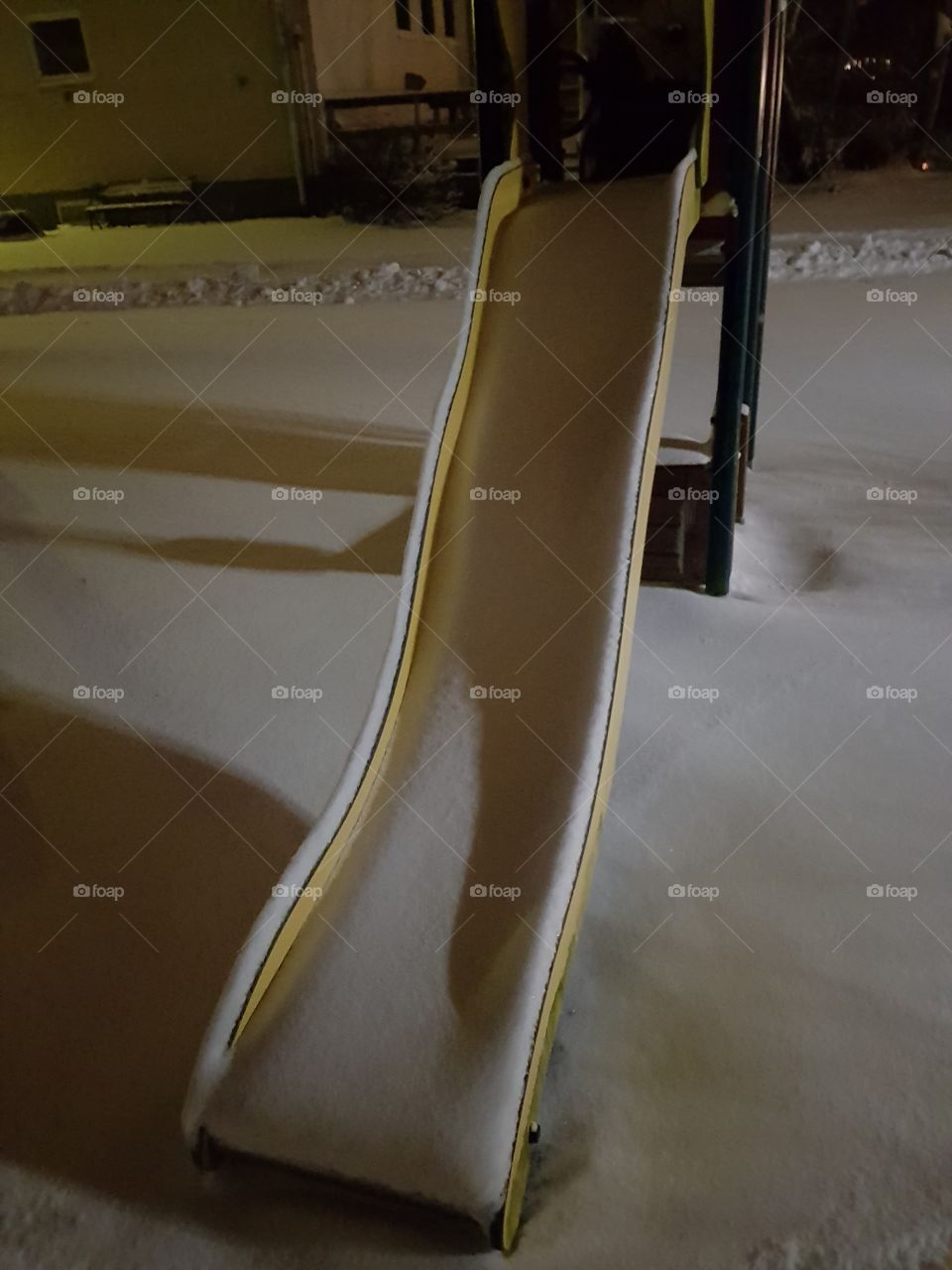 Playground in winter