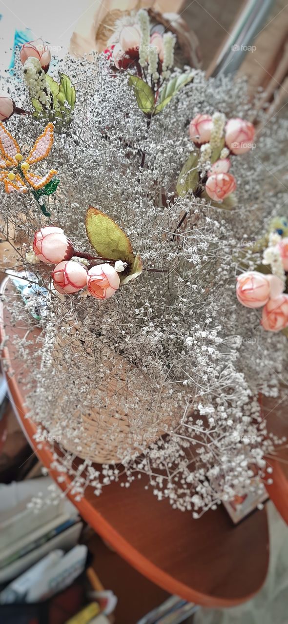 композия из сухих цветов