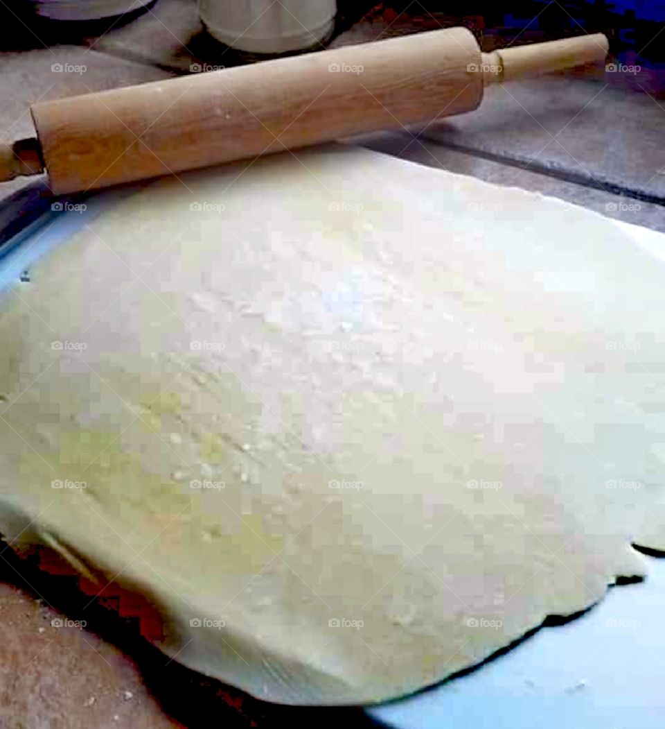 Dough rolled out