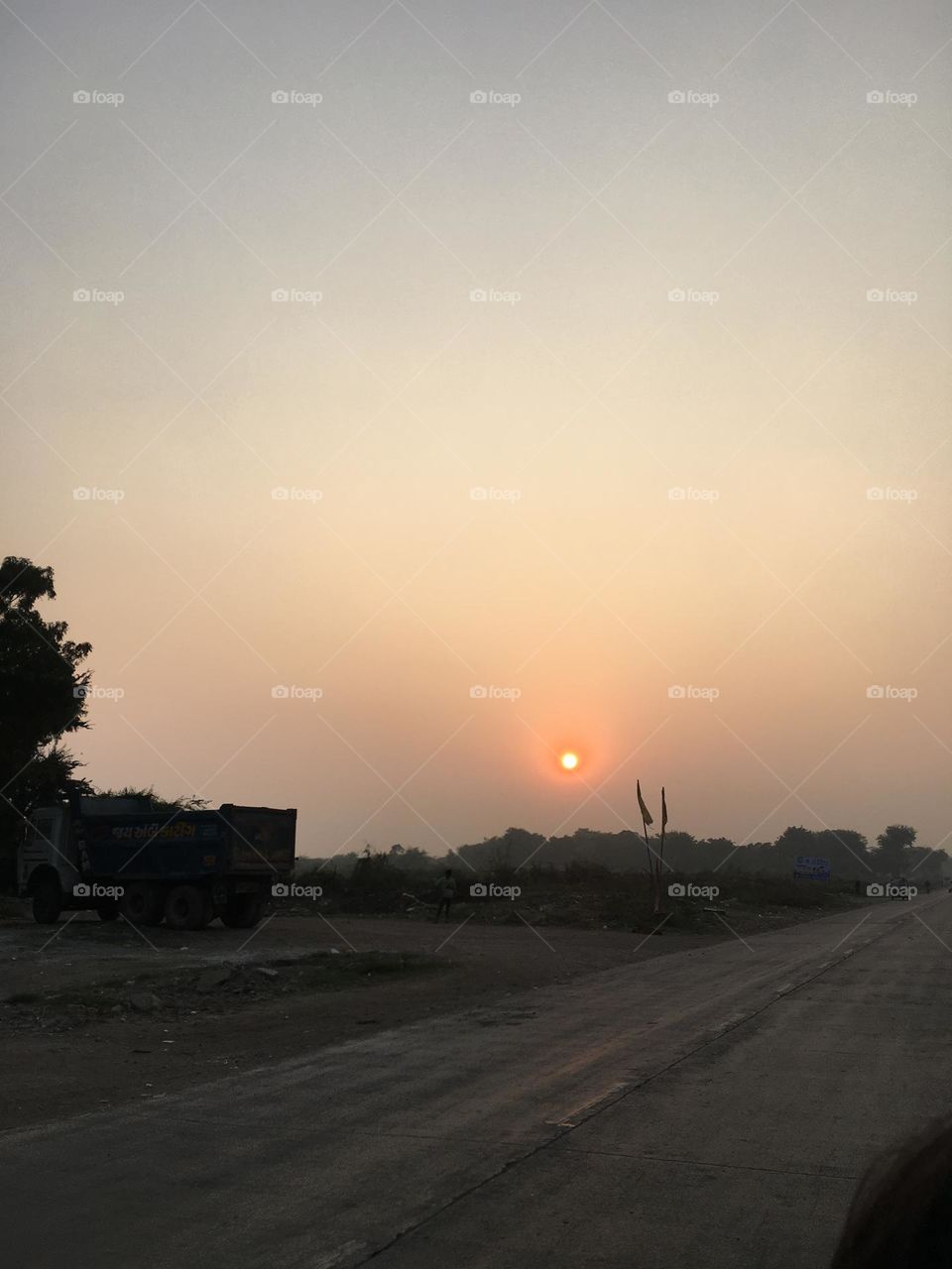 Sunset view in India 