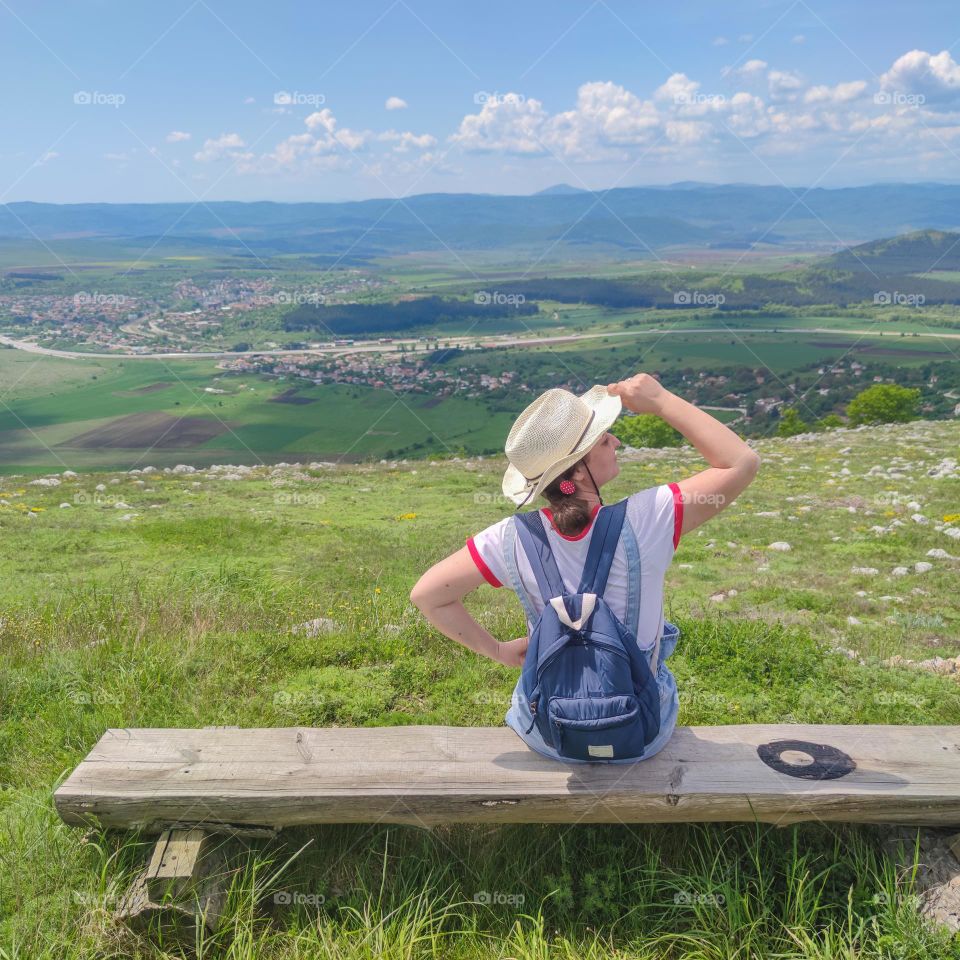 High above on a mountain peak