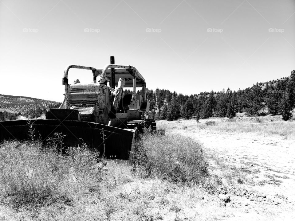 abandoned tractor