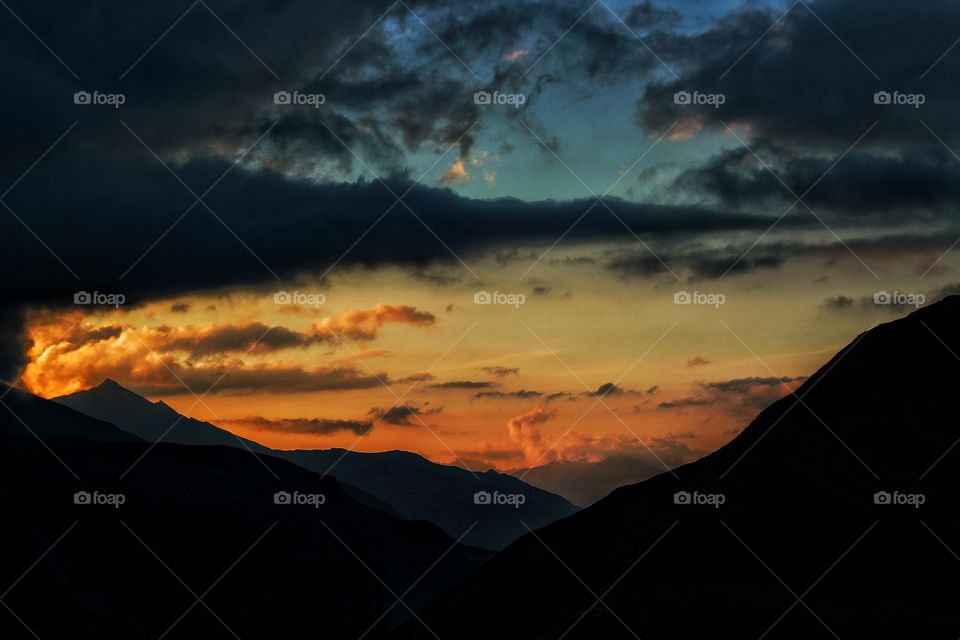 Sonnenuntergang Alpen