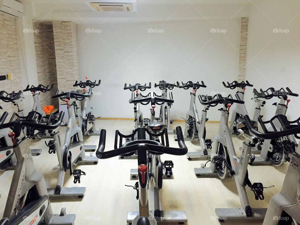 Indoor spinning bicycles