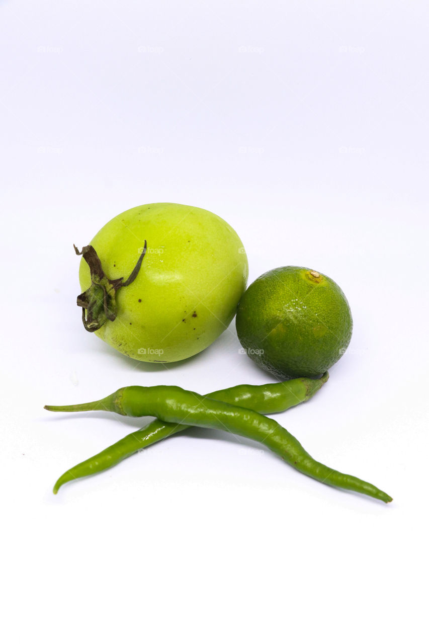 Tomato,philippine lime and pepper.