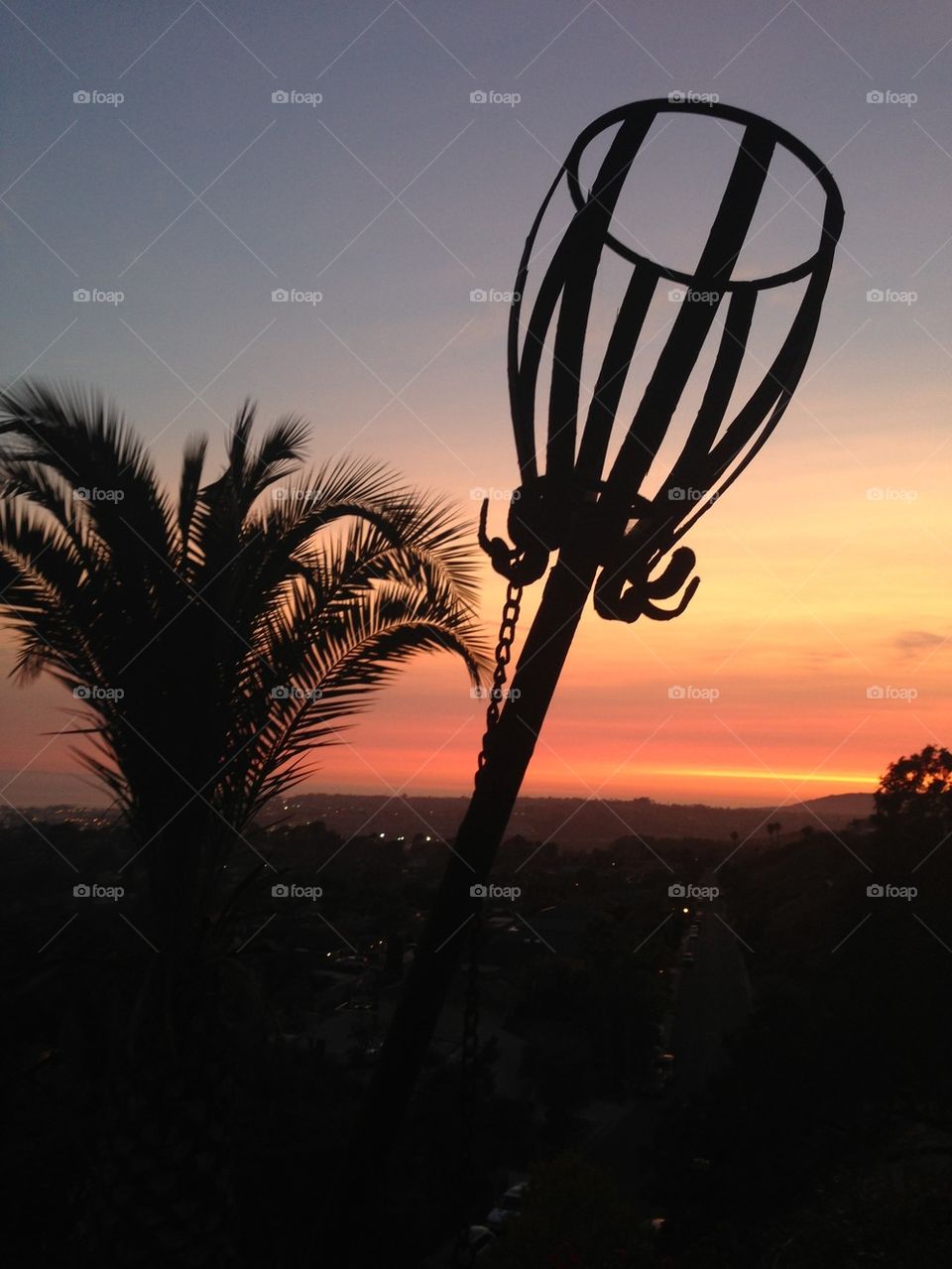 sky tree sunset fire by itsAus