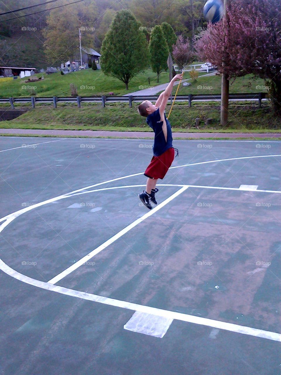 My Boy Shooting Ball