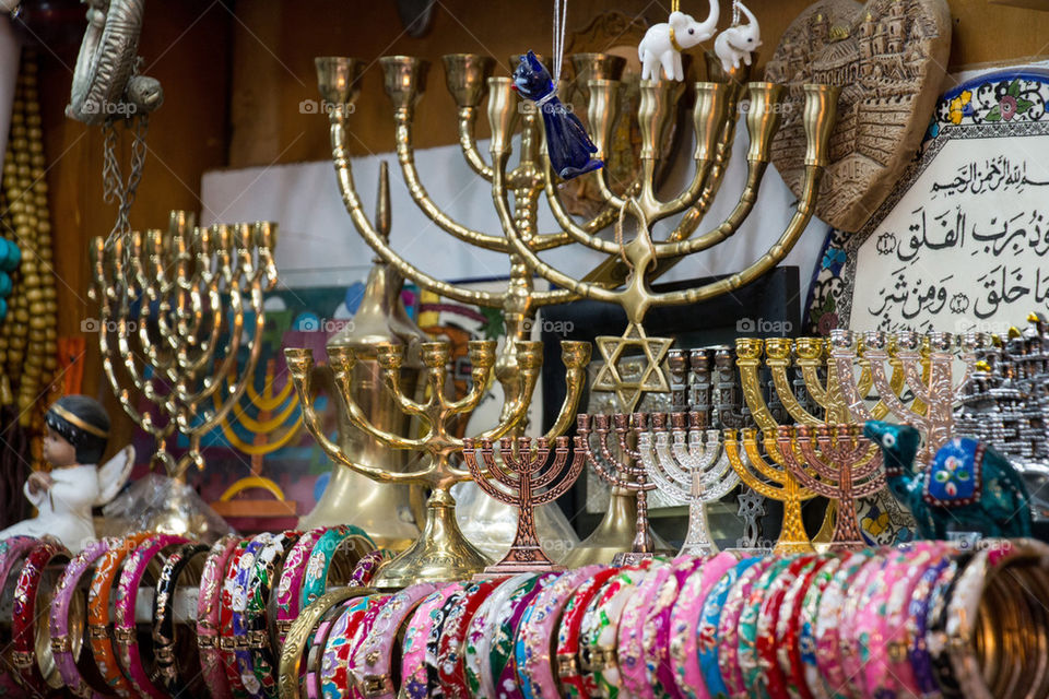 Souvenirs in Jerusalem. 