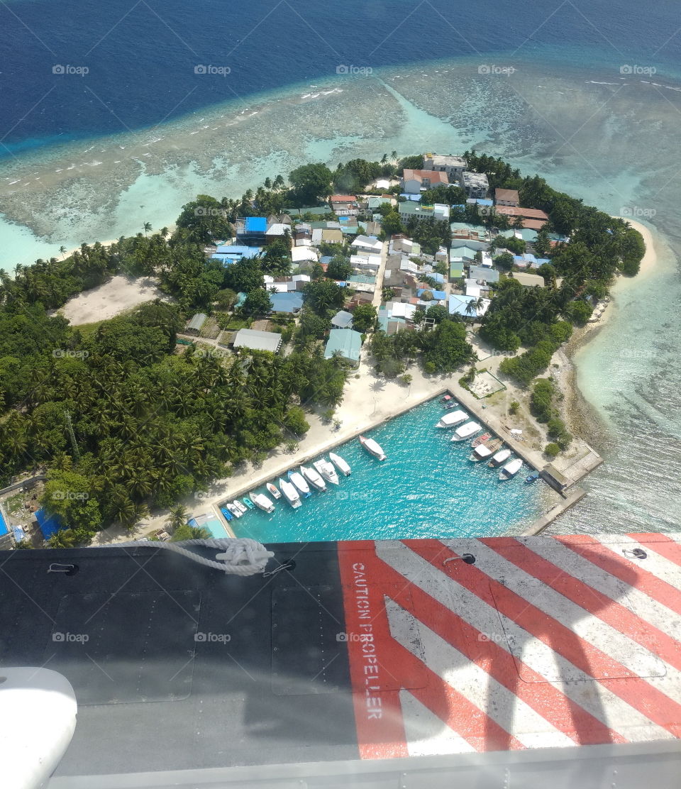 Maldives. View from the seaplane.