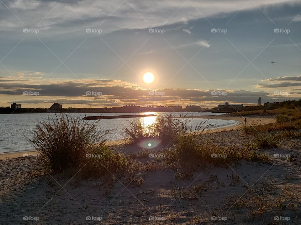 Sunset on the beach