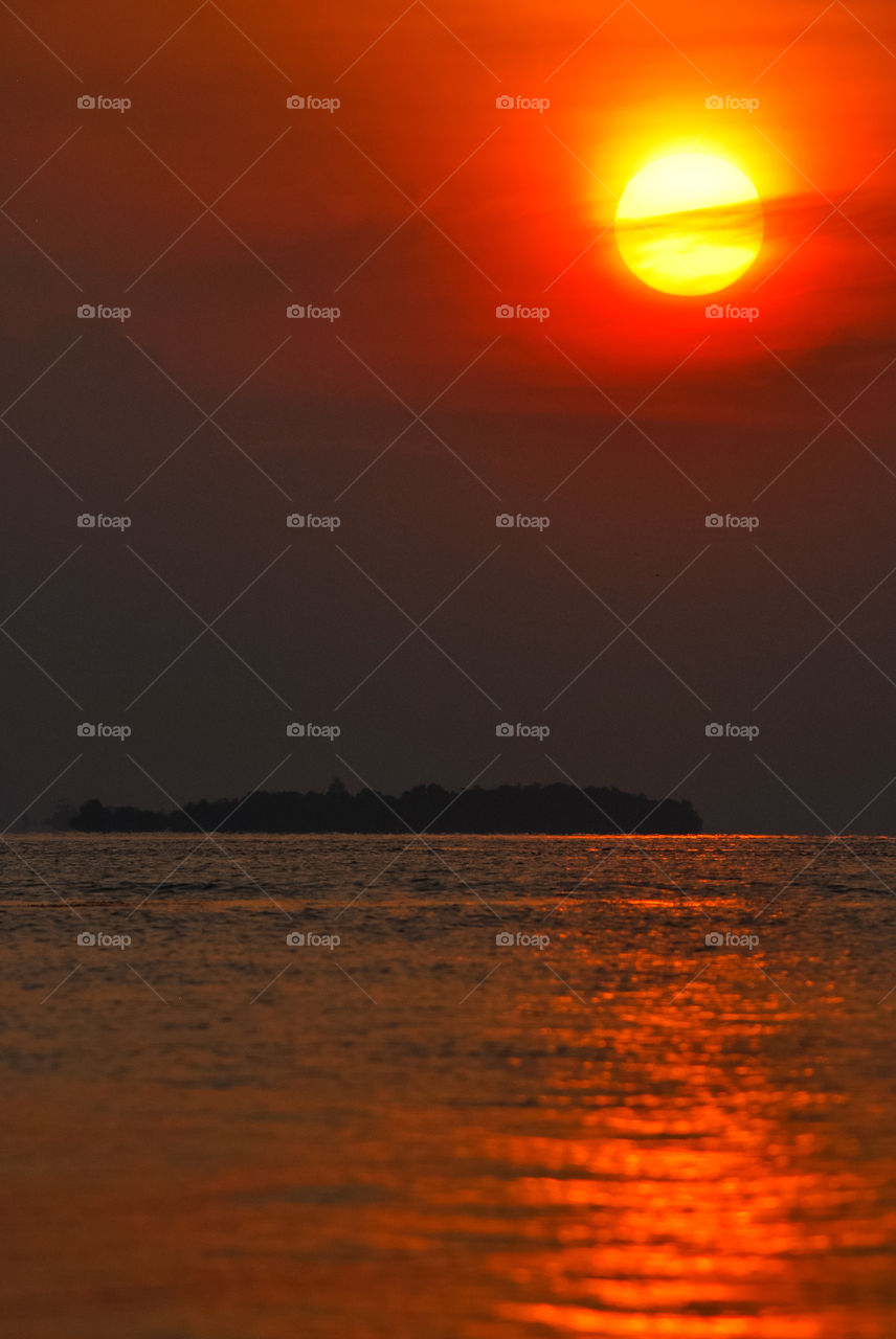 Sunset in Island
