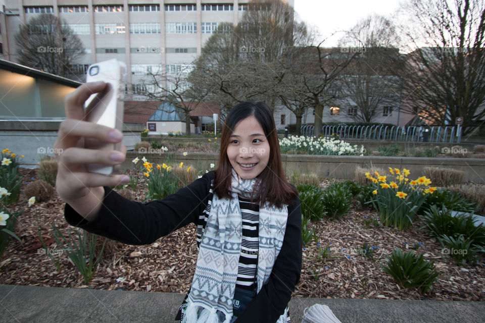 Girl taking selfie 