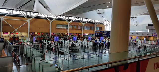 Montreal airport. Canada. Arrival.