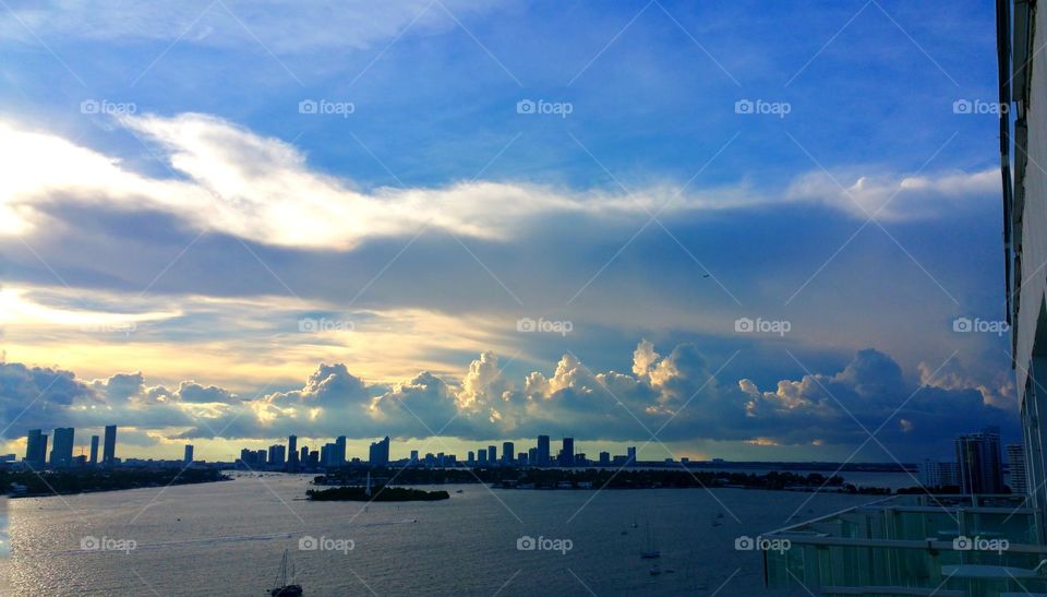 Standing out on the 16th floor balcony at the Mondrian resort South Beach