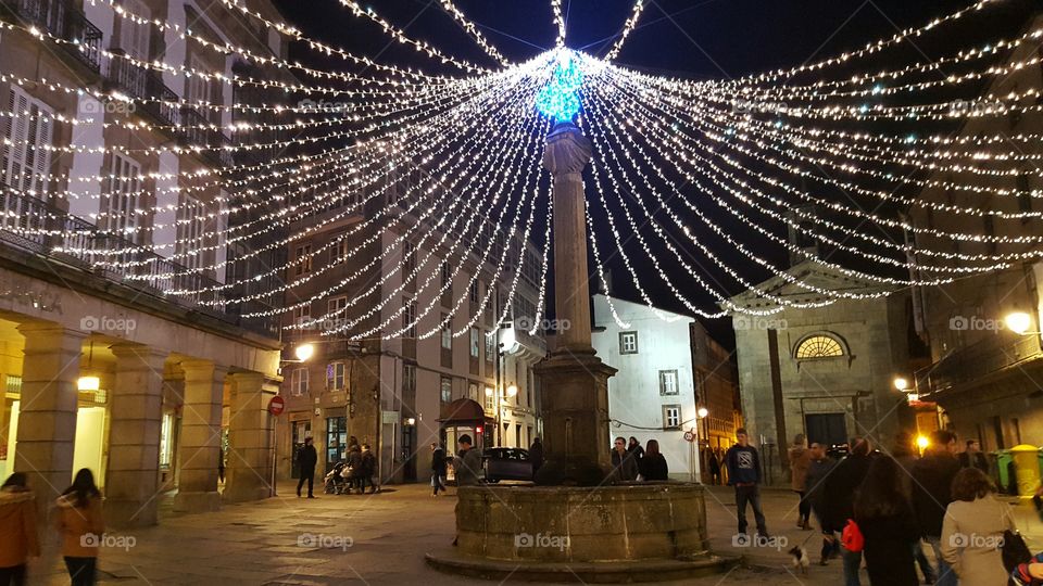 Plaza de Cervantes at Christmas. Santiago de Compostela