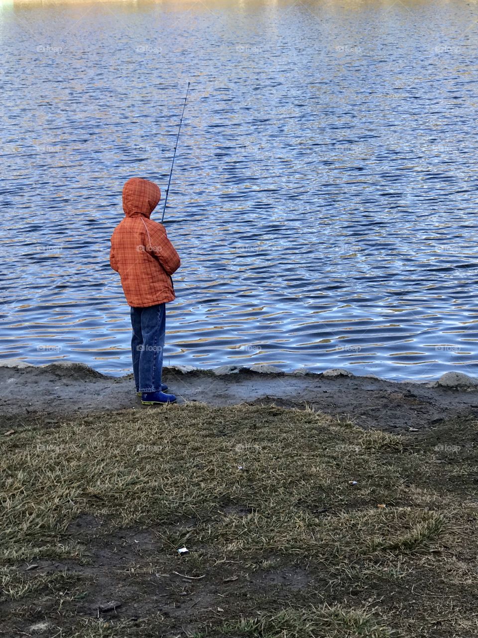 Little boy fishing