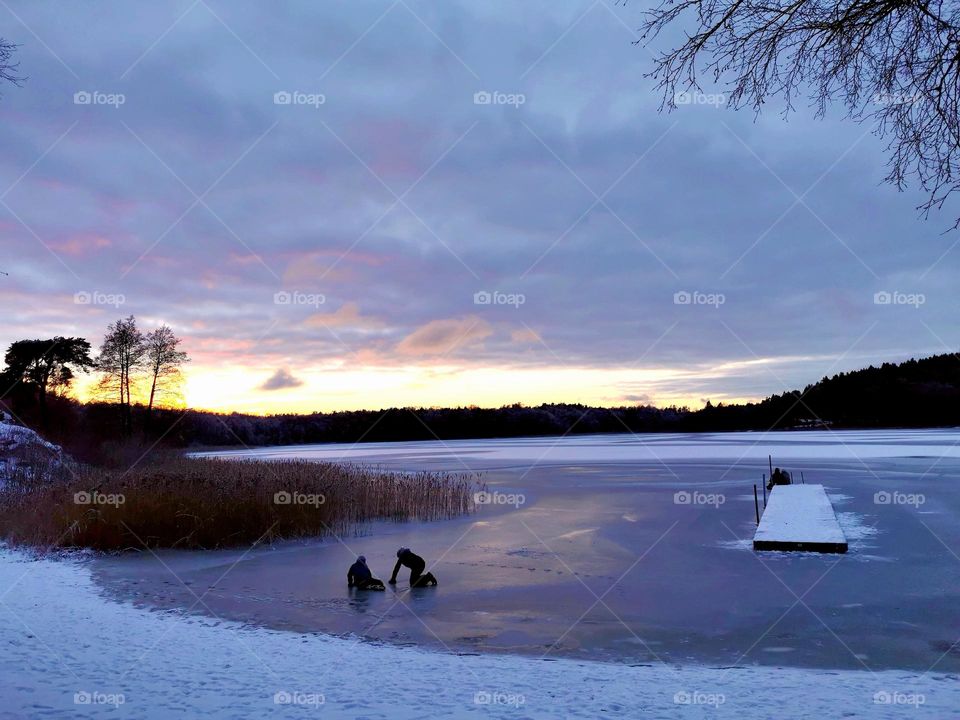 Children on the ice