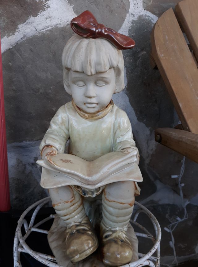 Little Girl Reading a Book Garden Statues