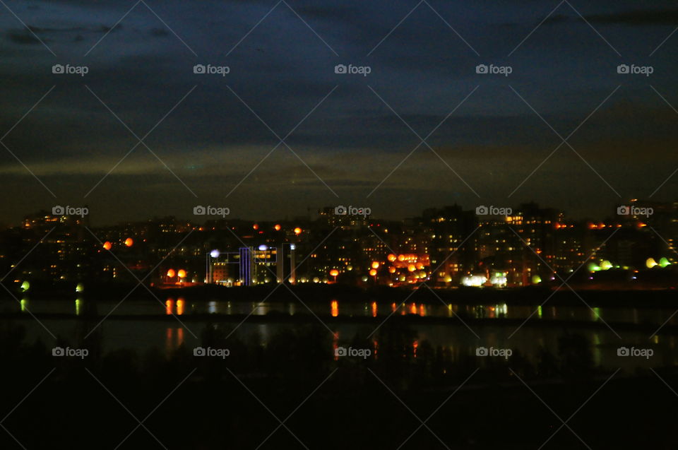 city ​​of Irkutsk, evening