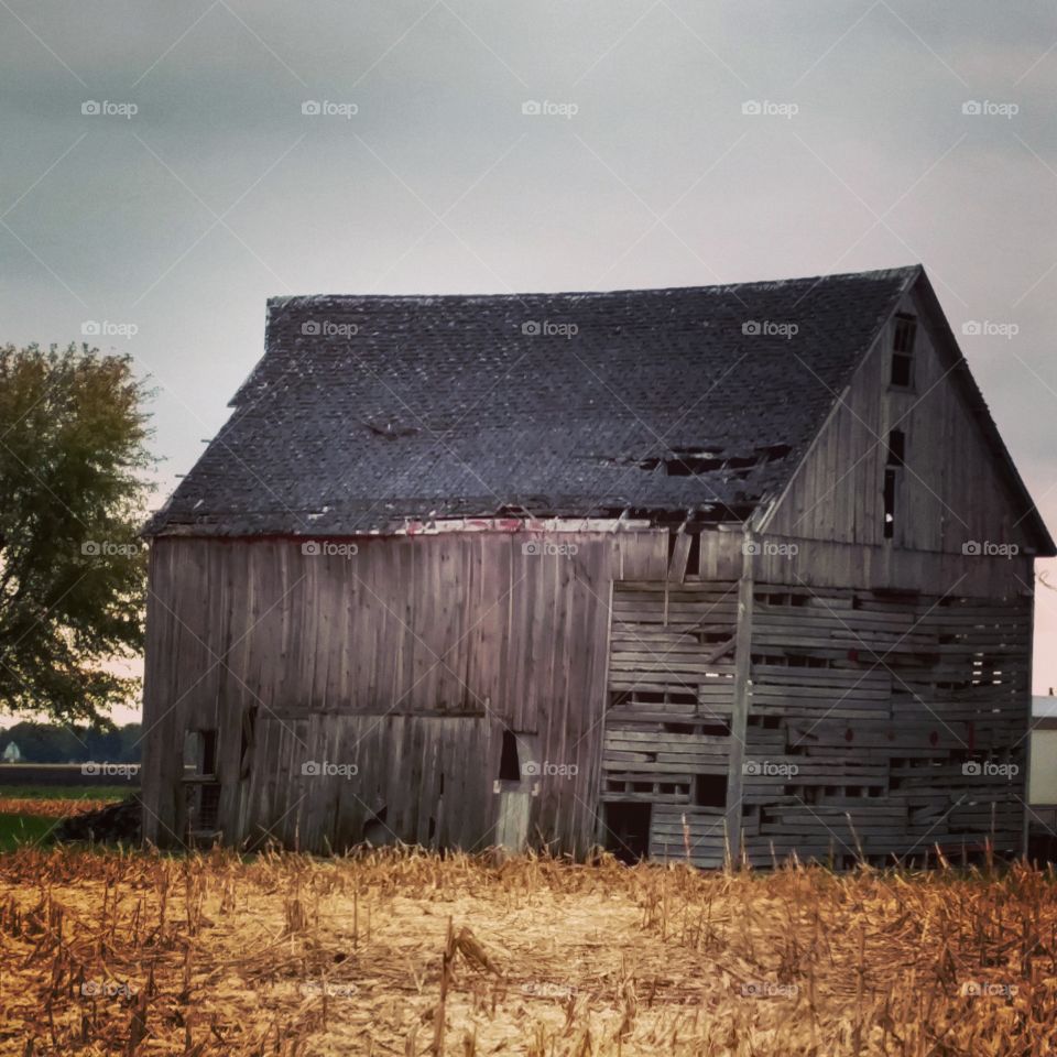 old dilapidated barn