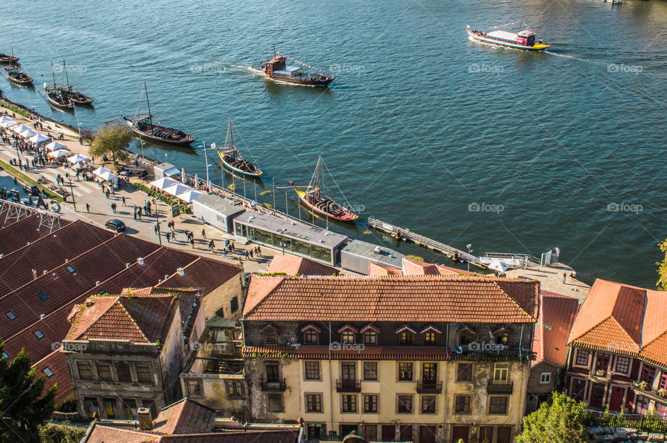 The view downwards to Porto and the Rio Douro from above