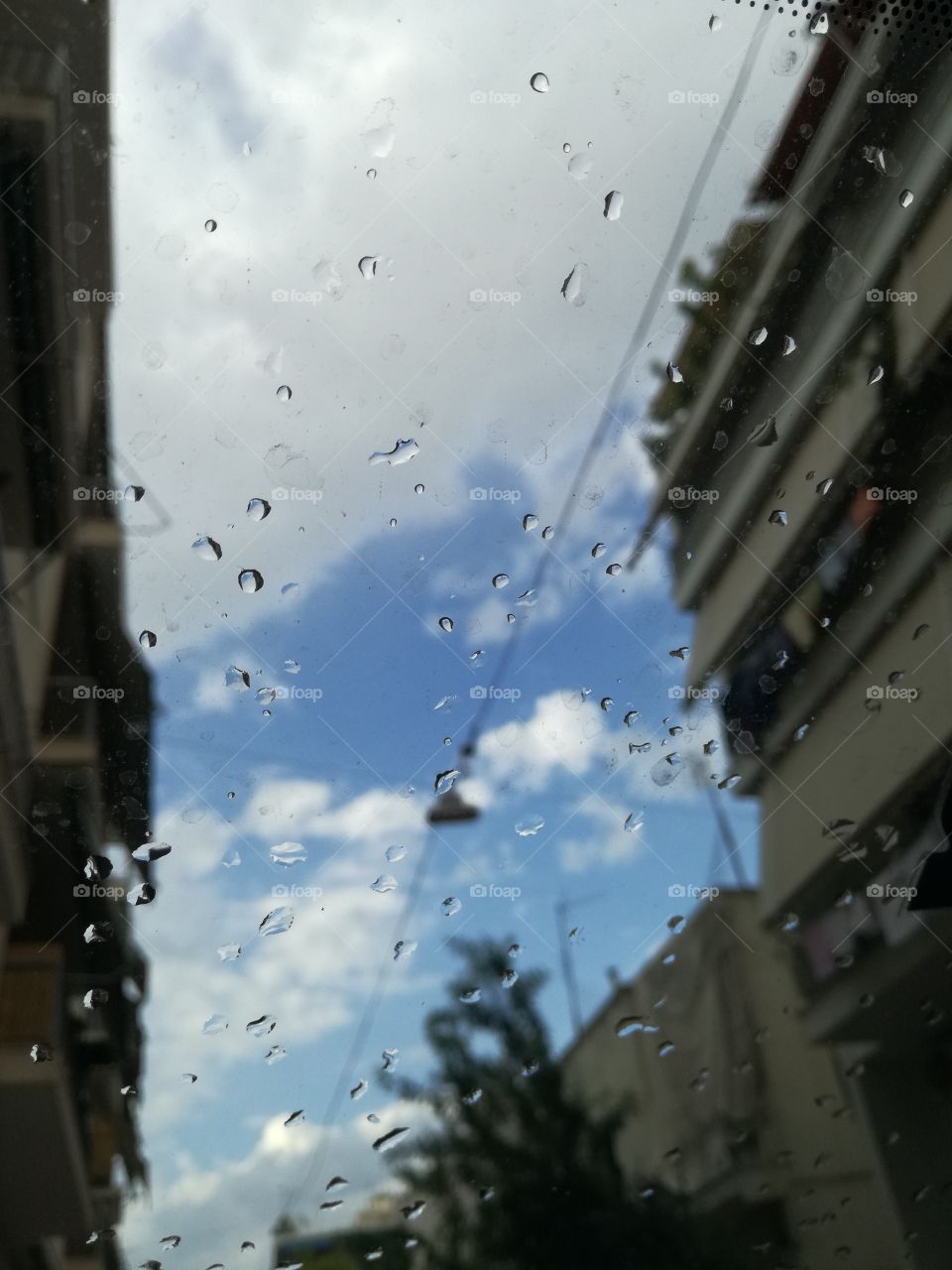 Abstract rain on window
