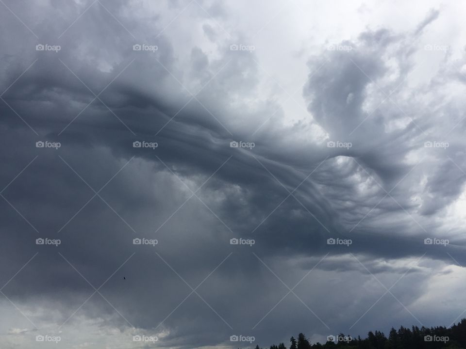 Low angle view of storm clouds