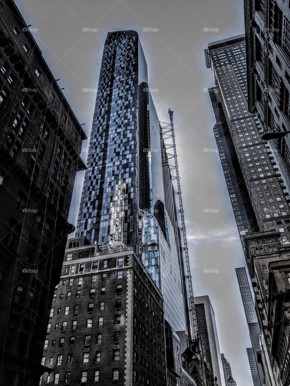 The color of this building stood out amongst the more neutral tones of its surroundings.