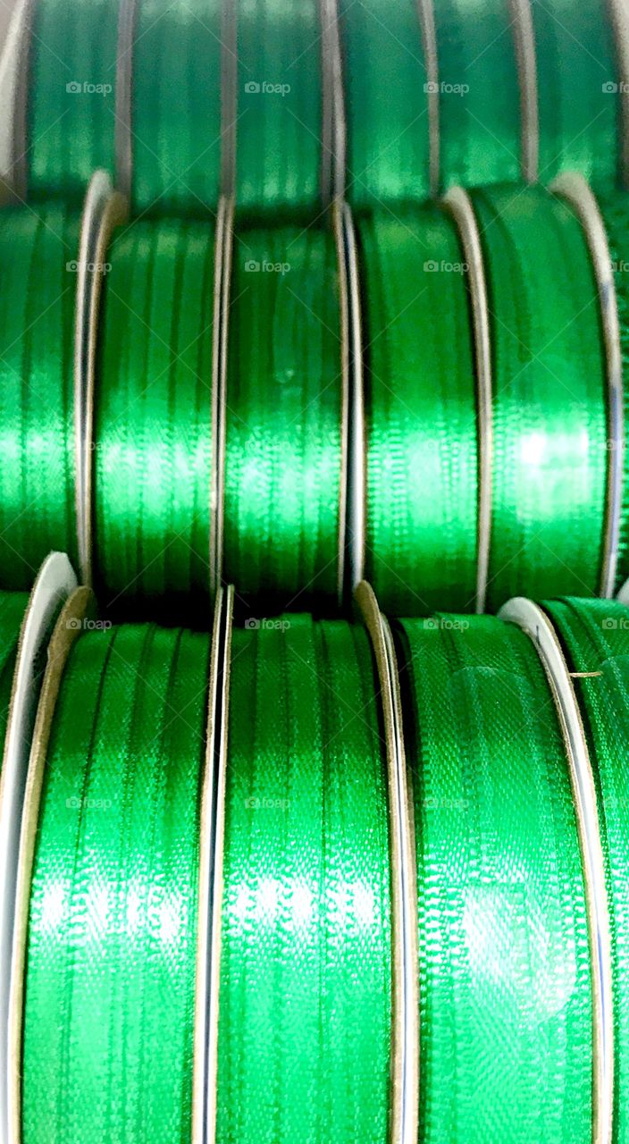 Full frame shot of a ribbon spool
