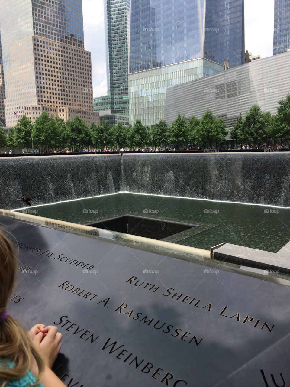 Memorial at Twin Towers footprint