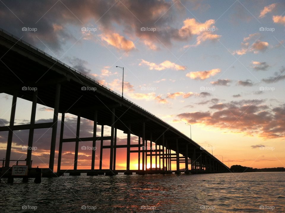 Key Biscayne Bridge at sunset
