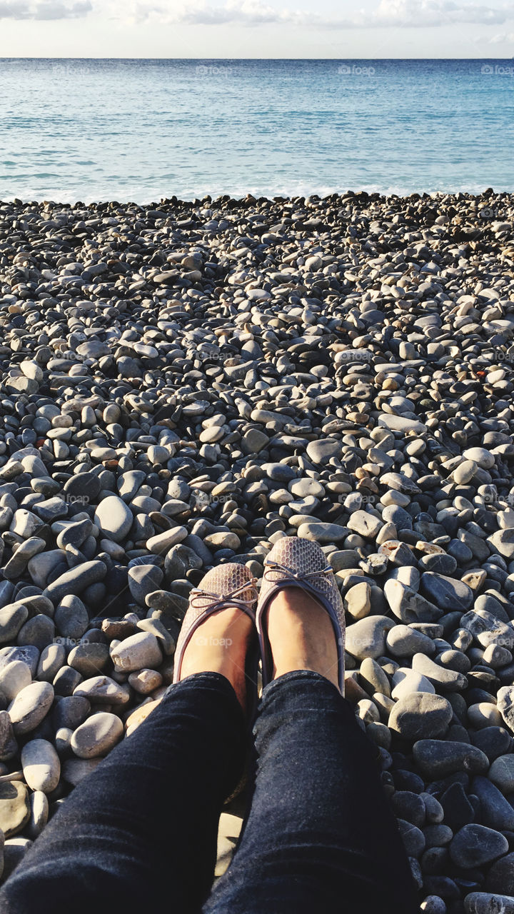 Sitting on the rocks 